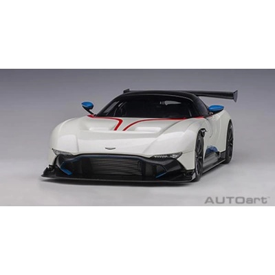 AUTOart Aston martin vulcan (stratus white w/ blue stripes)