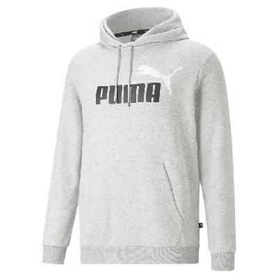 Суичър Puma Ess+ 2 Col Big Logo hoodie - Grey (Light Gray Heather)