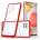 HQWear Прозрачен кейс 3в1 за Samsung Galaxy A42 5G с гел рамка, червен (9145576242742)