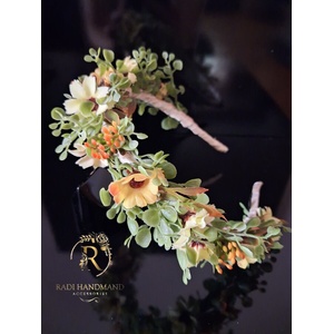 Radi handmade Флорална диадема с жълти малки маргаритки (1022)
