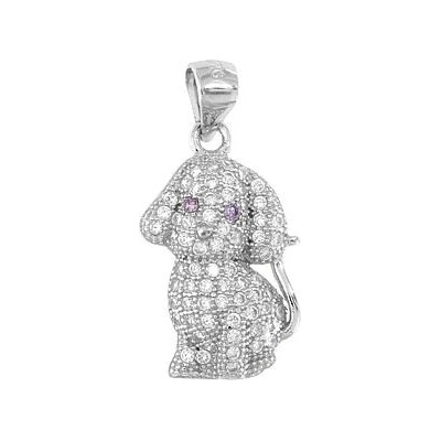 Infinitysilver Stříbrný přívěsek sedící pejsek L4461271