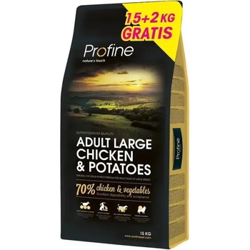 Image 1 of Profine Храна за кучета едри породи profine dog adult large chicken & potatoes 15 кг + 2кг БОНУС