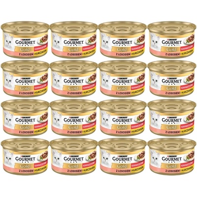Gourmet Gold Cat losos & kura kúsky šťava 48 x 85 g