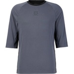 Stoic Мъжка фланелка с къс ръкав за колоездене Stoic PerformanceMerino LofsdalenSt. MTB 3/4 Shirt Cycling jersey - Ink Grey / Black (056-4034-0212)