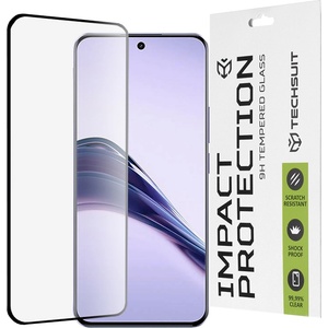 Techsuit Протектор за Realme 13 Pro / 13 Pro+ - 111D пълно покритие / пълно залепено стъкло / 3D извит екран - черен