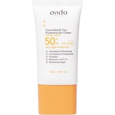 Ondo Beauty 36.5 Слънцезащитен крем за лице Ceramide & Cica, SPF50+, 50 ml