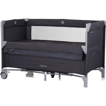 Chipolino Бебешка кошара с падаща страна Chipolino - Релакс, антрацит лен (KOSIRE251AN)