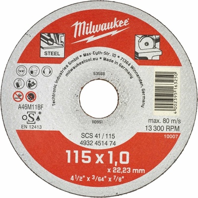 Milwaukee Řezný kotouč 125 x 1,5 mm 4932451479