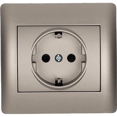 ELMARK Rhyme КОНТАКТ ШУКО СИВ МЕТАЛИК (11214)