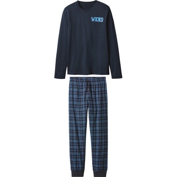 Esmara flanelové pyžamo navy modrá