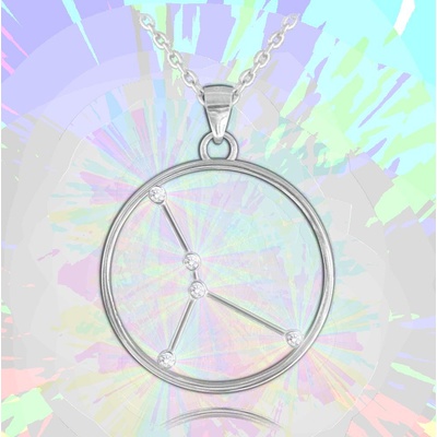 MINET Stříbrný Stars Rak Czech Crystal JMAS9507SN45