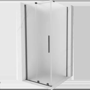 Mexen Velar плъзгаща душ кабина 90 x 90 см, матирано, четка Gun gray - 871-090-090-31-66 (871-090-090-31-66)
