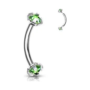 Šperky4U piercing do obočí s vnitřním závitem OB01005-G