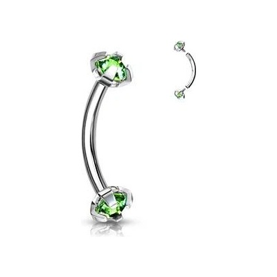 Šperky4U piercing do obočí s vnitřním závitem OB01005-G