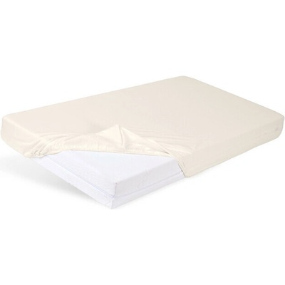 BabyMatex Plachta napínacia Jersey ecru slonová kosť 60x120