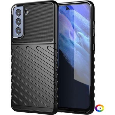 Samsung Galaxy S21 FE/S21 Fan Edition Удароустойчив Twill Texture Калъф и Протектор