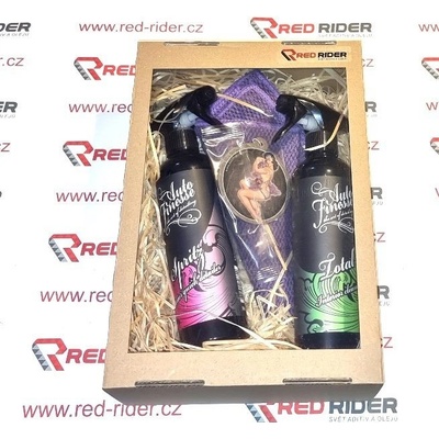 Red-rider Dárkový set Auto Finesse Spritz Interior Detail Spray 500ml + Auto Finesse Total Interior Cleaner 500 ml + Auto Finesse Micro Tweed Towel + Auto Finesse Aroma Air Freshener Cherry - Višeň