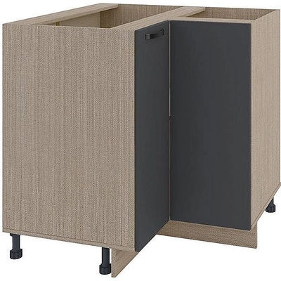 ИРИМ Ъглов долен шкаф с две врати МФ-Карбон мат-11-61 90 см