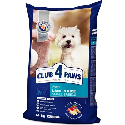 Club4Paws Premium pre dospelých psov malých plemien jahňa a rýža 14 kg