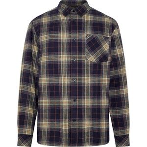 KnowledgeCotton Apparel Мъжка риза с копчета KnowledgeCotton Apparel Regular Fit Checkered Shirt - Blue Check (033-2928-0111)