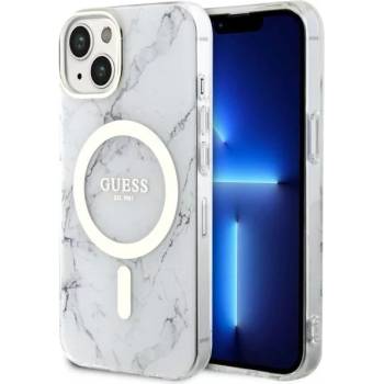 GUESS iPhone 14 Plus 6.7" white hardcase Marble MagSafe (GUHMP14MPCUMAH)