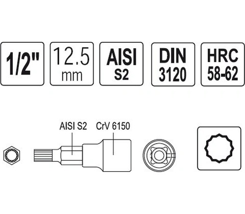 Bit 1/2" M5