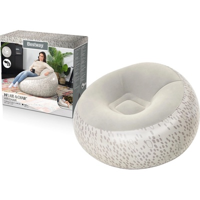 Bestway nafukovacie kreslo 112 x 112 x 70 cm šedé