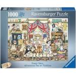 Ravensburger Пъзел Ravensburger от 1000 части - Crazy Cats: Следобеден чай в Тидълс (12000288)