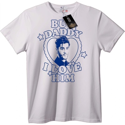 NOONEBRAND Тениска БУ ТАТЕ АЗ ГО ОБИЧАМ - 7XL, White