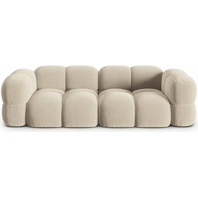 Cosmopolitan Design Béžová zamatová pohovka 250 cm Loretto