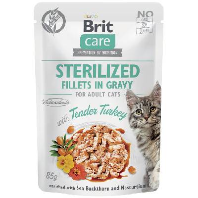 Brit Care (VAFO Praha s.r.o.) Brit Care Cat Fillets in Gravy Sterilized Tender Turkey 85g