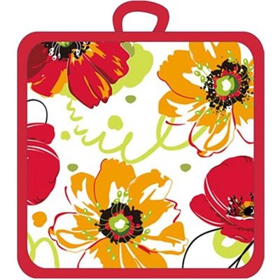 TORO Podložka pod hrnec 17x17cm červené květy – Zboží Dáma