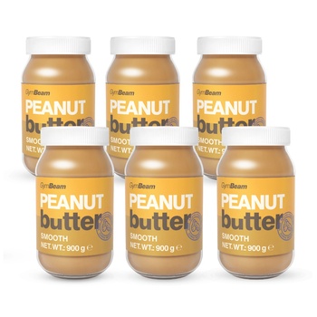 GymBeam Фъстъчено масло 6 x 900 g гладко