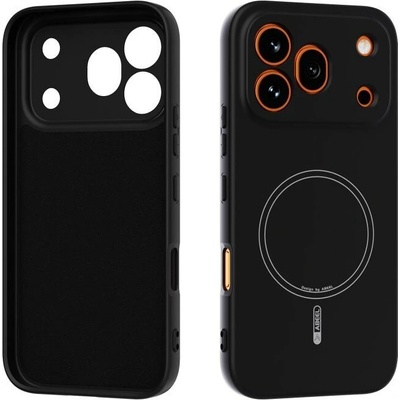 ABEEL SILICONE MAGSAFE Ochranný kryt pre Honor 600 Pro čierny