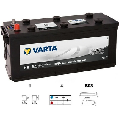 Varta Promotive Black 12V 120Ah 760A 620 109 076