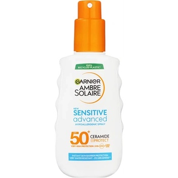 Garnier Ambre Solaire Sensitive Advanced слънцезащитен спрей за лице и тяло spf 50+ унисекс 150 мл