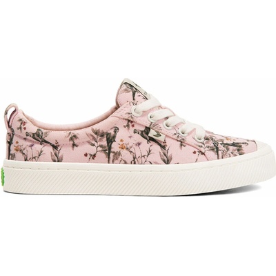 Cariuma OCA Low Pale Lilac Parrot Print Canvas Sneaker