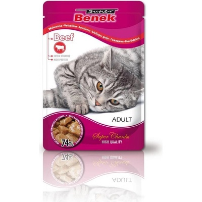 Super Benek Adult s kúskami mäsa hovadzie 100 g