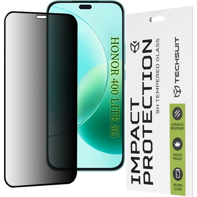 Techsuit - 111D Privacy Full Glue - Honor X8b / X8c / 400 Lite - черен