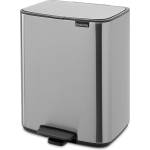 Brabantia Стоманено кошче за боклук с педал в матово сребрист цвят 12 l Bo - Brabantia (238048)