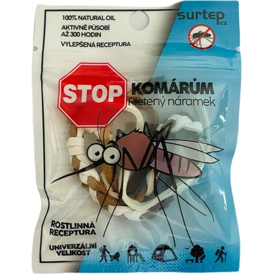 Stop komárům pletený náramek 50 ks, mix barev