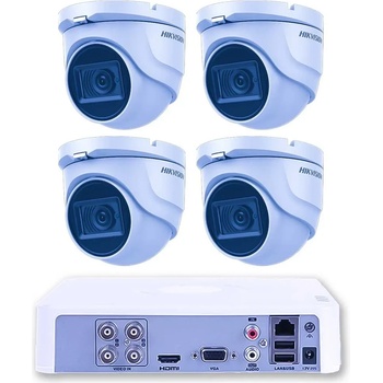 HIKVISION Професионален Комплект 4 Камери Hikvision 5MP Аудио 30m IR с 1TB Диск (ZK42130W)