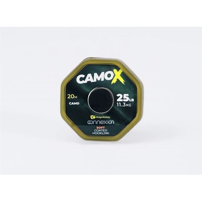 RidgeMonkey šnúra Connexion CamoX Coated Hooklink 20m 25lb Soft