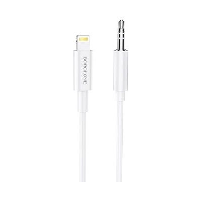 AUX kabel pro iPhone Lightning - 3,5mm jack, stříbrný