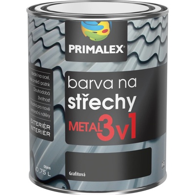 Primalex Metal 3v1 Farba na strechy 0,75L metal grafitová