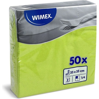 Wimex ubrousky 2V žlutozelené 50ks 33x33cm