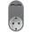 EUROLAMP АДАПТОР 1 ГНЕЗДО, 2 usb ПОРТА, ДЕТСКА ЗАЩИТА, СИВ