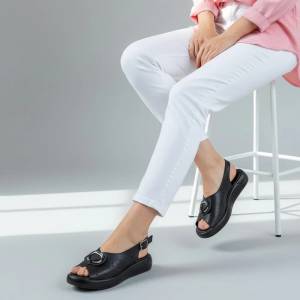  Обувки естествена кожа W595025 Black