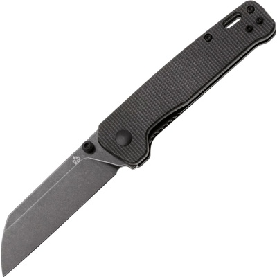 ! QSP Penguin V2 D2, black stonewash,,Handle: Dark brown micarta QS130V2-A2