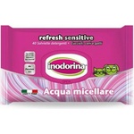 Inodorina Refresh Sensitive - Мокри кърпички с Мицеларна вода за чувствителна кожа 40 бр